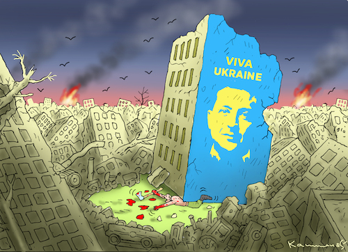 Cartoon: VIVA UKRAINE! (medium) by marian kamensky tagged putins,bescherung,ukraine,provokation,swift,nato,osterweiterung,putins,bescherung,ukraine,provokation,swift,nato,osterweiterung