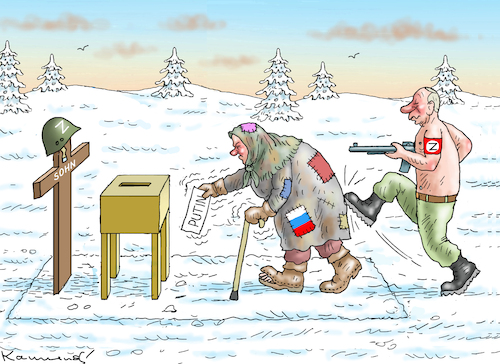 Cartoon: WAHLEN IN RUSSLAND (medium) by marian kamensky tagged wahlen,in,russland,wahlen,in,russland