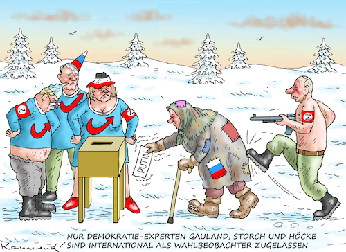 Cartoon: WAHLEN IN RUSSLAND (medium) by marian kamensky tagged wahlen,in,russland,wahlen,in,russland