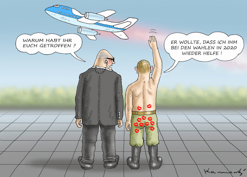 Cartoon: WARUM DAS HELSINKI TREFFEN ? (medium) by marian kamensky tagged obama,trump,präsidentenwahlen,usa,baba,vanga,republikaner,inauguration,demokraten,wikileaks,g7,kanada,faschismus,putin,helsinki,obama,trump,präsidentenwahlen,usa,baba,vanga,republikaner,inauguration,demokraten,wikileaks,g7,kanada,faschismus,putin,helsinki