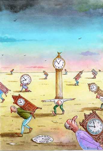 Cartoon: We have the time (medium) by marian kamensky tagged humor