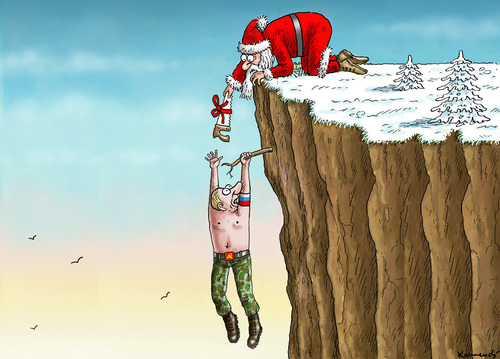 Cartoon: Weihnachtsgeschenk für Putin (medium) by marian kamensky tagged vitali,klitsccko,ukraine,janukowitsch,demokratie,gewalt,bürgerkrieg,timoschenko,helmut,schmidt,putinversteher,flugzeugunglück,ice,bucket,challenge,flugzeugabschuss,santa,klaus,weihnachtsgeschenk,für,putinplatzek,donezk,vitali,klitsccko,ukraine,janukowitsch,demokratie,gewalt,bürgerkrieg,timoschenko,helmut,schmidt,putinversteher,flugzeugunglück,ice,bucket,challenge,flugzeugabschuss,santa,klaus,weihnachtsgeschenk,für,putinplatzek,donezk