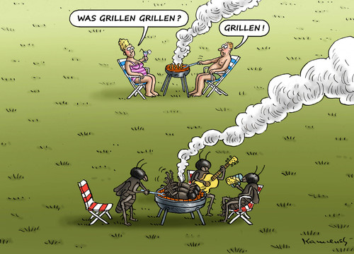 Cartoon: WENN GRILLEN GRILLEN GRILLEN (medium) by marian kamensky tagged grillsaison,sommer,sommerloch,grillen,grillsaison,sommer,sommerloch