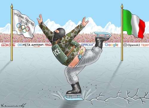 Cartoon: WINTER OLYMPICS 2026 (medium) by marian kamensky tagged winter,olympics,2026,winter,olympics,2026