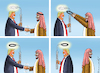 Cartoon: BUSINESSMAN TRUMP (small) by marian kamensky tagged musk,trump,zuckerberg,bezos,felon,and,elon,in,panama,zölle,diktator,selenskyj,putin,ukraine,usa,china,handelskrieg,saudi,arabien