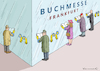 Cartoon: CORONA-BUCHMESSE (small) by marian kamensky tagged coronavirus,epidemie,gesundheit,panik,stillegung,trump,pandemie