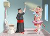 Cartoon: DEUTSCHE KATHOLIKEN (small) by marian kamensky tagged deutsche,katholiken,segen,für,homosexuelle,paare