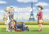 Cartoon: DIPLOMAT TRUMP IN PARIS (small) by marian kamensky tagged obama,trump,präsidentenwahlen,usa,baba,vanga,republikaner,inauguration,demokraten,wikileaks,faschismus