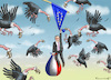 Cartoon: DURCHHALTE- MACRON (small) by marian kamensky tagged putinversteher,assange,emmanuel,macron,le,pen,präsidentenwahl,in,frankreich