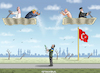 Cartoon: FRIEDENSGESPRÄCHE IN ISTANBUL (small) by marian kamensky tagged friedensgespräche,in,istanbul,selensky,putin,trump