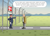 Cartoon: GAULAND WILL NACH DÄNEMARK (small) by marian kamensky tagged schweinegrenze,zu,deutschland,dänemark,schweinepest,eu