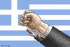 Cartoon: GRIECHISCHE KOALITION (small) by marian kamensky tagged alexis,tsipras,griechenland,rettungsschirm,eu,griechowestern