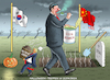 Cartoon: HALLOWEEN-TREFFEN IN SÜDKOREA (small) by marian kamensky tagged halloween,treffen,in,südkorea,trump,xi,jinping,seltene,erden,sojabohnen
