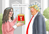 Cartoon: HAPPY BIRTHDAY-TRUMP (small) by marian kamensky tagged coronavirus,epidemie,gesundheit,panik,stillegung,george,floyd,twittertrump,pandemie