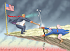 Cartoon: HELFENDER DONALD (small) by marian kamensky tagged strasse,von,hormus,wieder,gesperrt