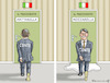 Cartoon: ITALIAN PRESIDENT (small) by marian kamensky tagged lega,nord,italien,fünf,sterne,bewegung,populismus,kommunismus,nationalismus