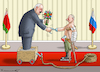 Cartoon: LUKASCHENKO BESUCHT PUTIN (small) by marian kamensky tagged lukaschenko,besucht,putin