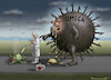 Cartoon: MEGA OMEGA (small) by marian kamensky tagged curevac,testzentren,corona,impfung,pandemie,booster,impfpflicht