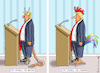 Cartoon: METAMORPHOSE (small) by marian kamensky tagged tv,duell,harris,vs,trump,abc