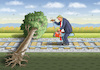 Cartoon: PROBLEMLÖSER TRUMP (small) by marian kamensky tagged tv,duell,harris,vs,trump,abc,börse,nach,dem