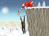 Cartoon: ROMANTISCHER SANTA DONALD TRUMP (small) by marian kamensky tagged romantischer,santa,donald,klaus,trump,selensky