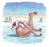 Cartoon: Stecken geblieben (small) by marian kamensky tagged weihnachten heile welt feiertage christmas santa claus barbara schneewitchen