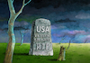 Cartoon: THE END OF THE USA (small) by marian kamensky tagged obama trump präsidentenwahlen usa baba vanga republikaner inauguration demokraten wikileaks faschismus