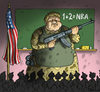Cartoon: The new american teacher (small) by marian kamensky tagged newtown,usa,massaker,in,der,schule,waffenlobby,obama,waffengesetzt,nra
