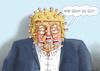 Cartoon: TRUMP GEHT ES GUT! (small) by marian kamensky tagged coronavirus,epidemie,gesundheit,panik,stillegung,trump,pandemie