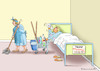 Cartoon: TRUMP IM KRANKENHAUS (small) by marian kamensky tagged coronavirus,epidemie,gesundheit,panik,stillegung,trump,pandemie