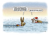 Cartoon: Unwetterkapriolen (small) by marian kamensky tagged osterhase,weihnachtsmann,santa,klaus,globale,erwärmung,wetterkapriolen,feiertage