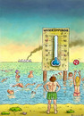 Cartoon: Wassertemperatur (small) by marian kamensky tagged baden,frühling,kälte,schwimmen