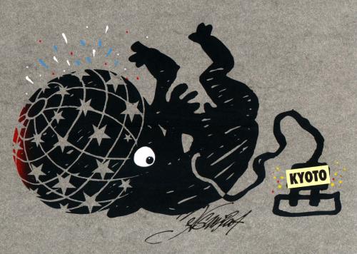 Cartoon: Kyoto (medium) by Andrea Bersani tagged kyoto,climate,change,global,warming