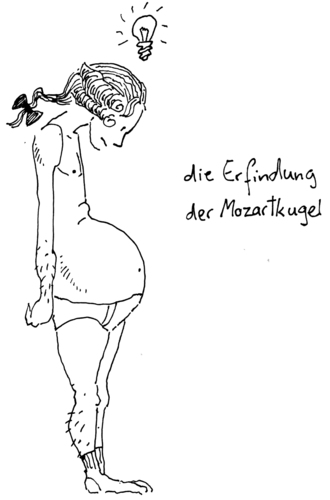 Cartoon: Erfindung (medium) by till tagged mozart,mozartkugel,erfindung