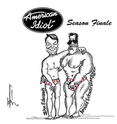 Cartoon: American Idol Finale (medium) by Thommy tagged american,idol,finale