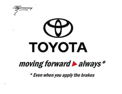Cartoon: Toyota Moving forward always (medium) by Thommy tagged toyota,recall