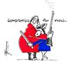 Cartoon: US Debt Compromise (small) by Thommy tagged us,debt,compromise