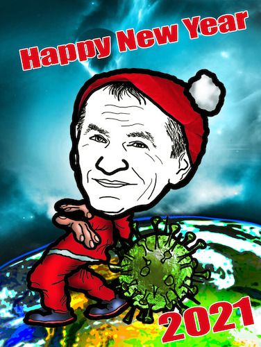 Cartoon: Happy new year (medium) by Krzyskow tagged karykatura