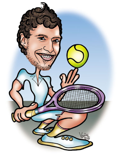Cartoon: Jerzy Janowicz (medium) by Krzyskow tagged tenis