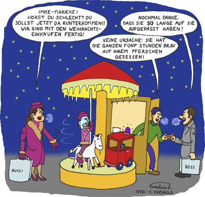 Cartoon: Warteschleife (medium) by Fredrich tagged christmas,weihnachten