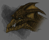 Cartoon: drag no2 (small) by sahin tagged drag,dragon,no2,number,two,practicing,brown,teeths