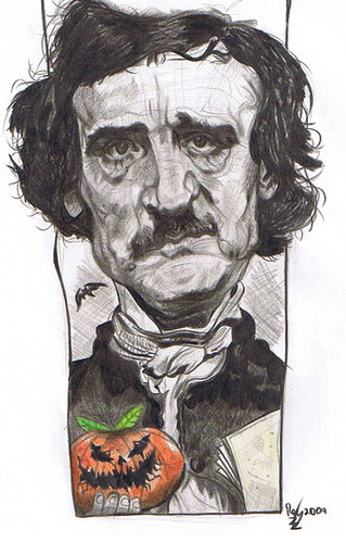 Cartoon: Edgar Allan Poe (medium) by RoyCaricaturas tagged allan,poe