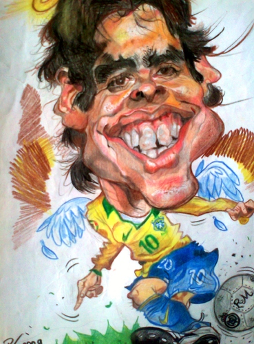 Cartoon: Kaka Brazil (medium) by RoyCaricaturas tagged kaka,brazil,soccer,real,madrid