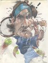 Cartoon: Roger Federer (small) by RoyCaricaturas tagged roger federer tennis sports famous