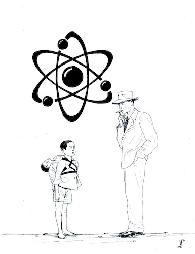 Cartoon: August 6 1945 (medium) by paolo lombardi tagged hiroshima,atomic,bomb
