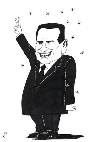 Cartoon: Berlusconi rehabilitated (medium) by paolo lombardi tagged berlusconi,italy,corruption,mafia