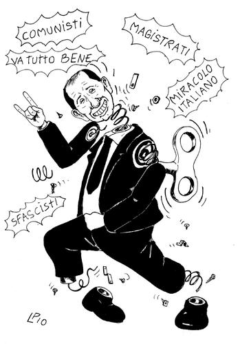 Cartoon: che..ROTTURA (medium) by paolo lombardi tagged italy,berlusconi,politics,satire