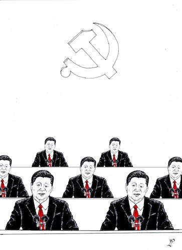Cartoon: Congress of the Communist Party (medium) by paolo lombardi tagged china,jinping,communist