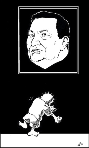 Cartoon: Egypt Intifada (medium) by paolo lombardi tagged revolution,politics,egypt