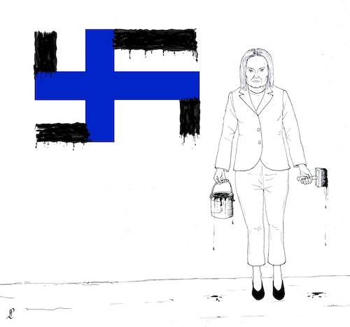 Cartoon: Elections in Finland (medium) by paolo lombardi tagged finland,elections,nazis,fascism,democracy
